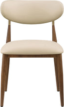 Ronda - Vegan Leather Upholstered Dining Side Chair - Walnut Legs