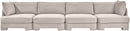 Hammond - Velvet Performance Fabric Upholstered 4 Piece Sofa