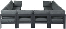 Nizuc - Outdoor Patio 10 Piece Modular Sectional With Gray Frame