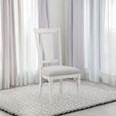 Katia - Side Chair (Set of 2) - Light Gray Linen & Weathered White