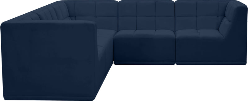 Relax - Modular Sectional 5 Piece - Navy - Modern & Contemporary