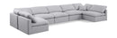 Indulge - Linen 7 Piece Modular U-Shaped Sectional