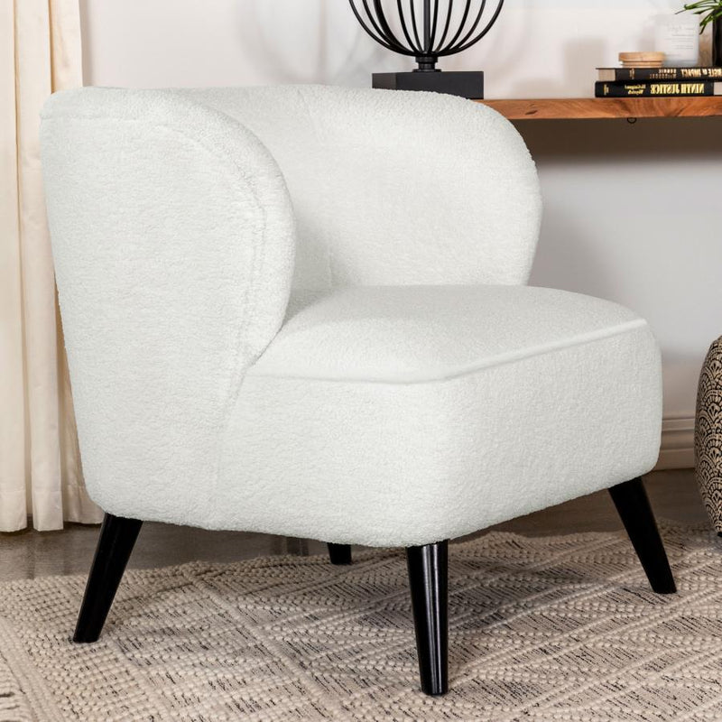 Alonzo - Upholstered Track Arms Accent Chair - Natural