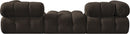 Ames - 3 Piece Boucle Modular Sofa With 1 Backless Seat