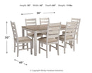 Skempton - Dining Room Table Set (Set of 7) - White