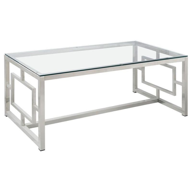 Merced - Glass Top Metal Table