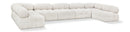 Ames - 7 Piece Boucle Fabric Modular Sectional