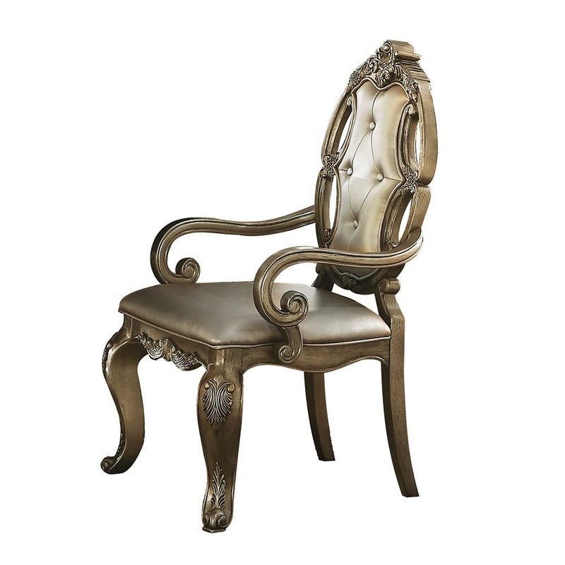 Ragenardus - Arm Chair (Set of 2) - Vintage Synthetic Leather & Vintage Oak