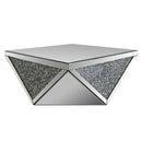 Noralie - 38" Square Coffee Table - Mirrored & Faux Diamonds