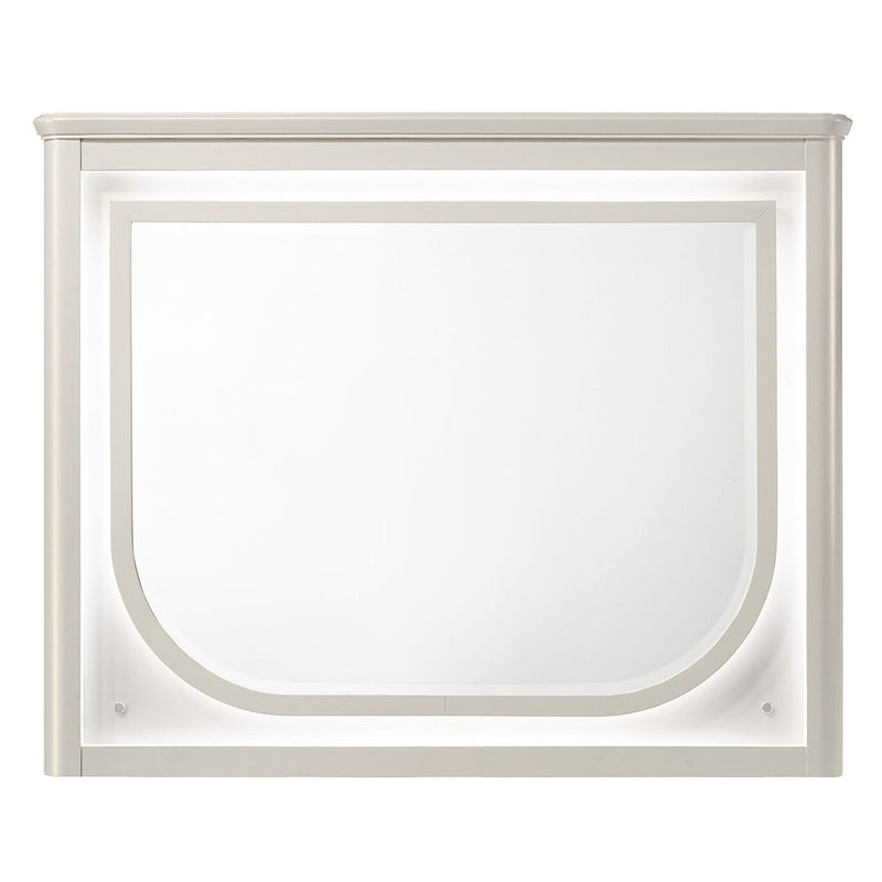 Laveda - Mirror With LED - Pearl White