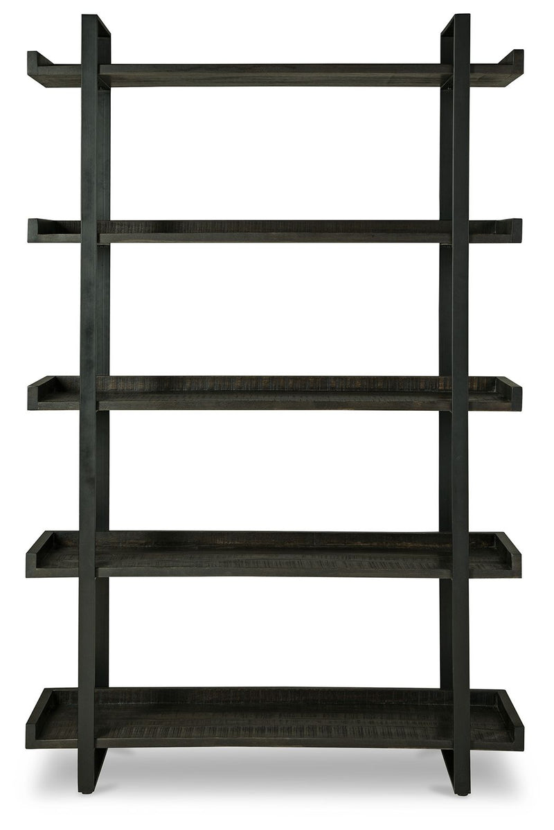 Kevmart - Grayish Brown / Black - Bookcase