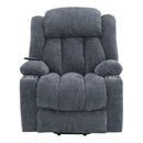 Omarion - Power Recliner With Lift, Heating & Massage - Blue Chenille