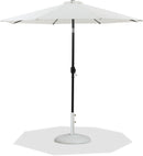 Fiji - Aluminum Patio Umbrella With Round White And Black Base