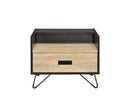 Melkree - Accent Table - Oak & Black