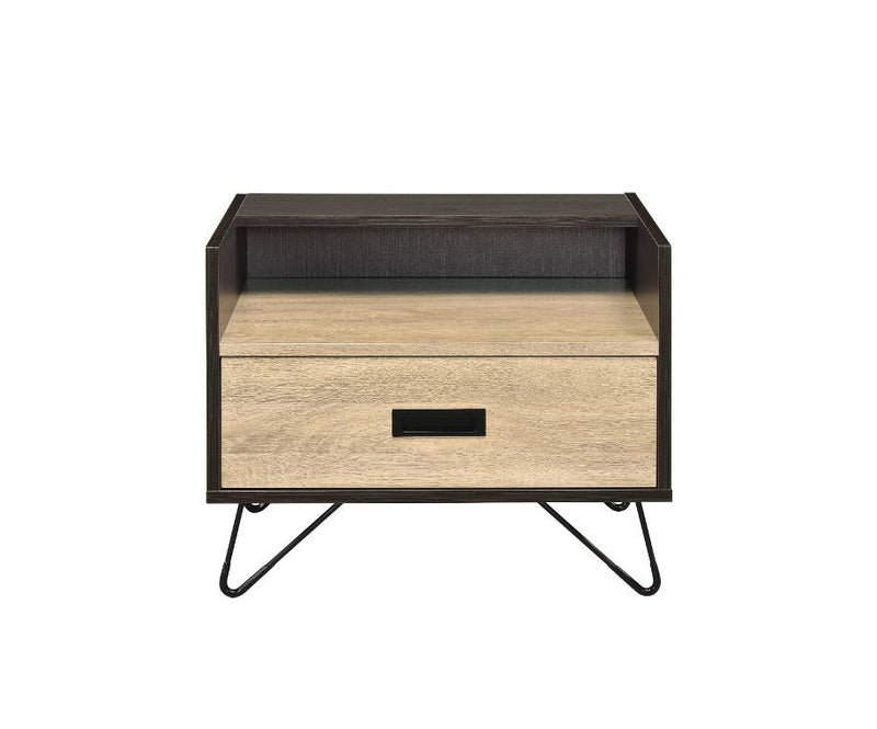 Melkree - Accent Table - Oak & Black