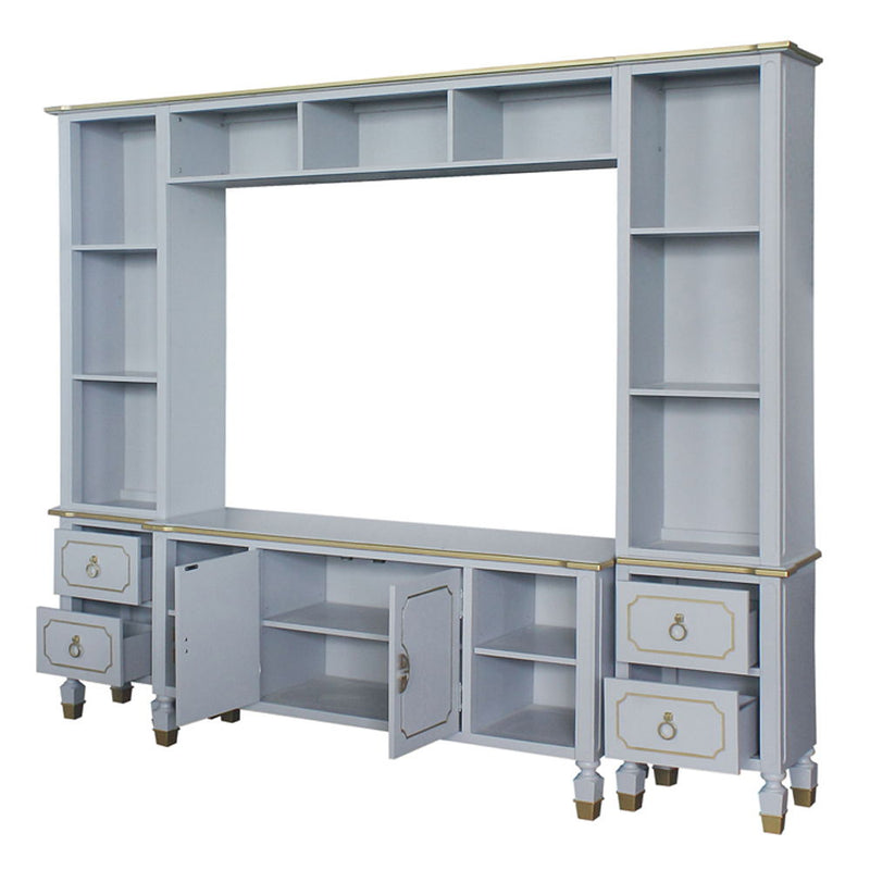 House - Marchese Entertainment Center - Pearl Gray Finish