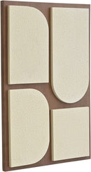 Icon - Mango Wood 4 Piece Wall Art - Brown / Natural