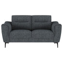 Nolan - Upholstered Sloped Track Arm Loveseat - Charcoal