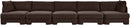 Hammond - Velvet Performance Fabric Upholstered 5 Piece Sofa