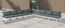 Nizuc - Outdoor Patio 9 Piece Modular Sectional With White Frame