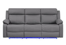 U6026 - Reclining Sofa With LED - Gray