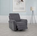 Adler - Upholstered Power Swivel Glider Recliner