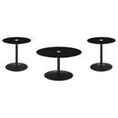 Ganso - Round Glass Top Coffee And End Table Set
