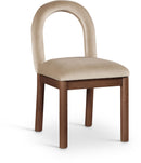 Conrad - Velvet Dining Chair With Brown Legs