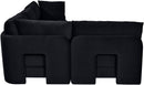 Hammond - Velvet Performance Fabric Upholstered 4 Piece Armless Sectional