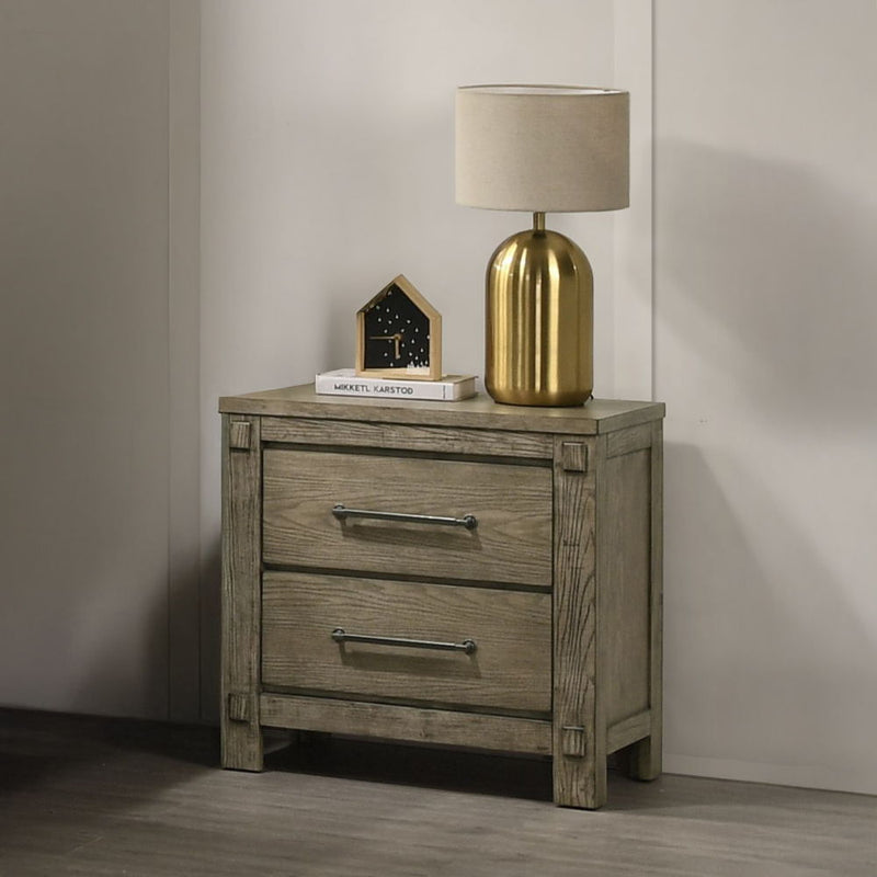 Colton - Nightstand - Antique White Oak