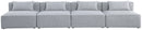 Cube - Linen Modular 4 Seat Armless Sofa
