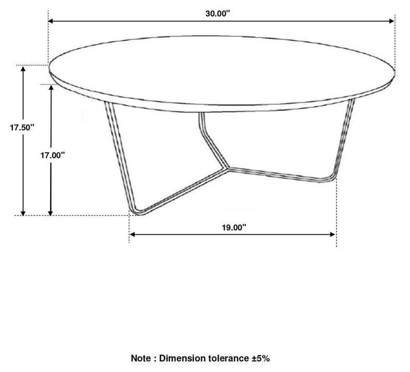 Yaritza - Round Mango Wood Coffee Table - Natural And Gunmetal