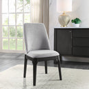 Madan - Side Chair (Set of 2) - Light Gray Linen & Gray Oak