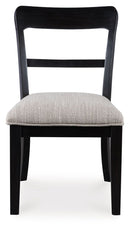Greddinton - Round Dining Table Set - Black Chairs