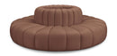 Arc - Faux Leather 8 Piece Round Modular Sofa