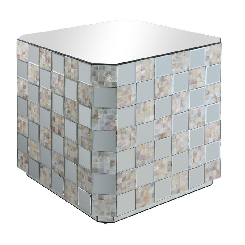 Nasa - End Table - Mirrored & Mother of Pearl