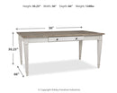 Skempton - RECT DRM Table w/Storage - White