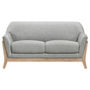 Vaughn - Fabric Upholstered Flared Arm Loveseat - Gray