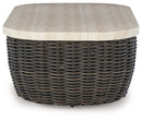 Kimora - Rectangular Cocktail Table - Beige / Dark Brown
