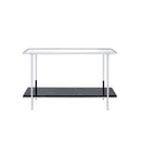 Angwin - Console Table - Mirrored, Faux Marble Top & Chrome