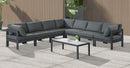 Nizuc - Outdoor Patio 7 Piece Modular Sectional With Gray Frame
