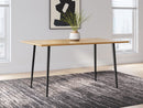Gretlynn - Rectangular Dining Room Table - Black / Natural