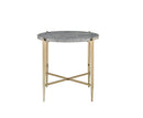 Tainte - End Table - Faux Marble Top & Champagne