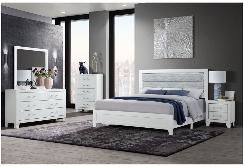 Luccia - Twin Bed With LED - White