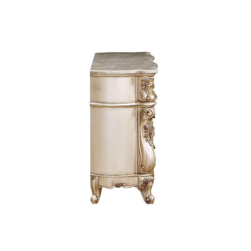 Gorsedd - Dresser With Marble Top - Marble Top & Golden Ivory