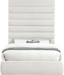 Adam - Linen Fabric Bed With 89" Headboard