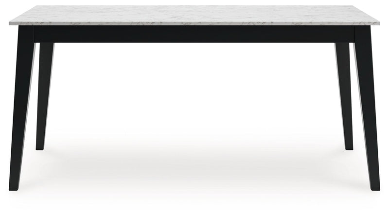 Jettaya - Black / White - Rectangular Dining Room Table