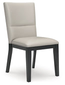 Glinari - Dining Upholstered Side Chair (Set of 2) - Taupe / Black