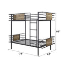 Deliz - Twin Over Twin Bunk Bed - Gunmetal
