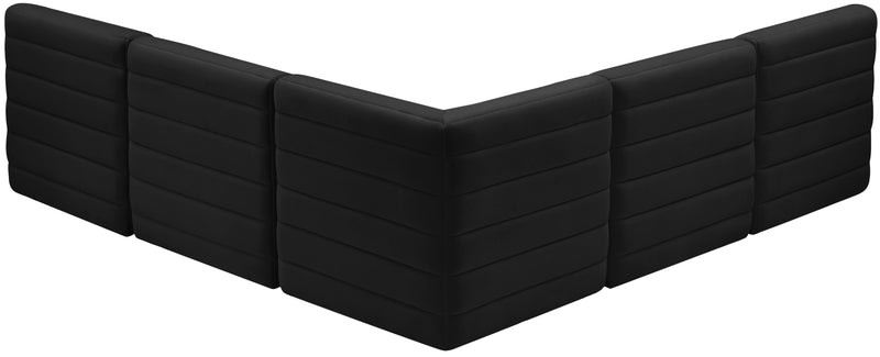 Quincy - Modular Sectional - Black - Fabric - Modern & Contemporary